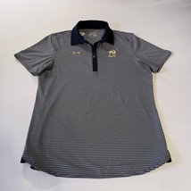 Under Armour Heatgear Navy  Women&#39;s Medium Loose Polo Shirt Gray w/Blue ... - $204.64 MXN