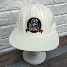 Vtg 1993 MGM Grand Las Vegas snapback Lion baseball cap white hat - £30.94 GBP