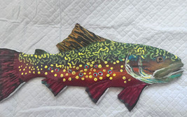 Spawn Brook Trout, Right Face, 2023-24 13 Inches X 1/2, Straight Fish Carving - £38.33 GBP