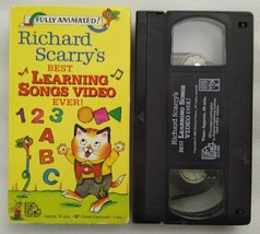 VHS Richard Scarrys Best Learning Songs Video Ever (VHS, 1993) - £8.68 GBP