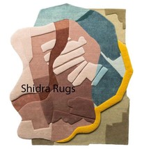 Kashmiri rugs hand Multi tufted modern new irregular design white rugs for livin - $28,457.00