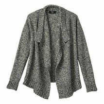 Girls Sweater Plus Size Its Our Time Black Marled Cascade Cardigan $42-s... - $20.79