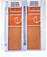 Lot of 2 E.l.F. Bite Size Face Duo Highlighter Blush, White Peach - £7.43 GBP