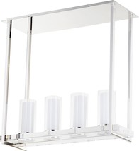 Pendant Light CYAN DESIGN ORION Small 4-Light Polished Nickel Glass Acrylic - £735.49 GBP