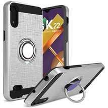 For LG K22 K32 5G Magnetic Ring Kickstand Hybrid Case Cover SILVER - £4.68 GBP