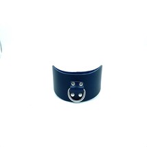 BDSM Dark Blue Leather 2.5in Mona Posture Collar &amp; Silver Hardware, Chok... - £70.79 GBP