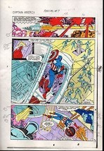 Original 1983 Marvel Captain America Annual 7 comic book color guide art page 12 - £59.65 GBP