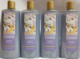 4X Caress Jasmine &amp; Lavender Body Wash 18.6 Oz. Each  - £35.16 GBP