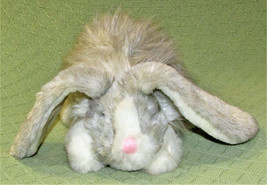 1989 Fiesta Rabbit Plush 14" Vintage Grey Long Eared Bunny Stuffed Animal Toy - $18.27