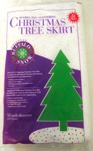 Glitter snow Christmas tree skirt - £3.14 GBP