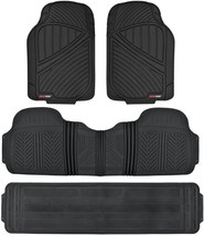 Motor Trend 3 Row Odorless Rubber Floor Mats &amp; Liners for Car SUV Van, D... - £61.04 GBP