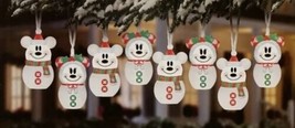 Disney Magic Holiday Blinking Mickey &amp; Minnie Mouse Snowman LED String Lights 7’ - £23.71 GBP