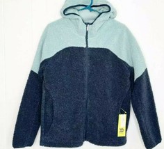 All In Motion™ ~ Small ~ Determined Blue~ Sherpa ~ Full Zip ~ Hooded Jacket - £23.13 GBP