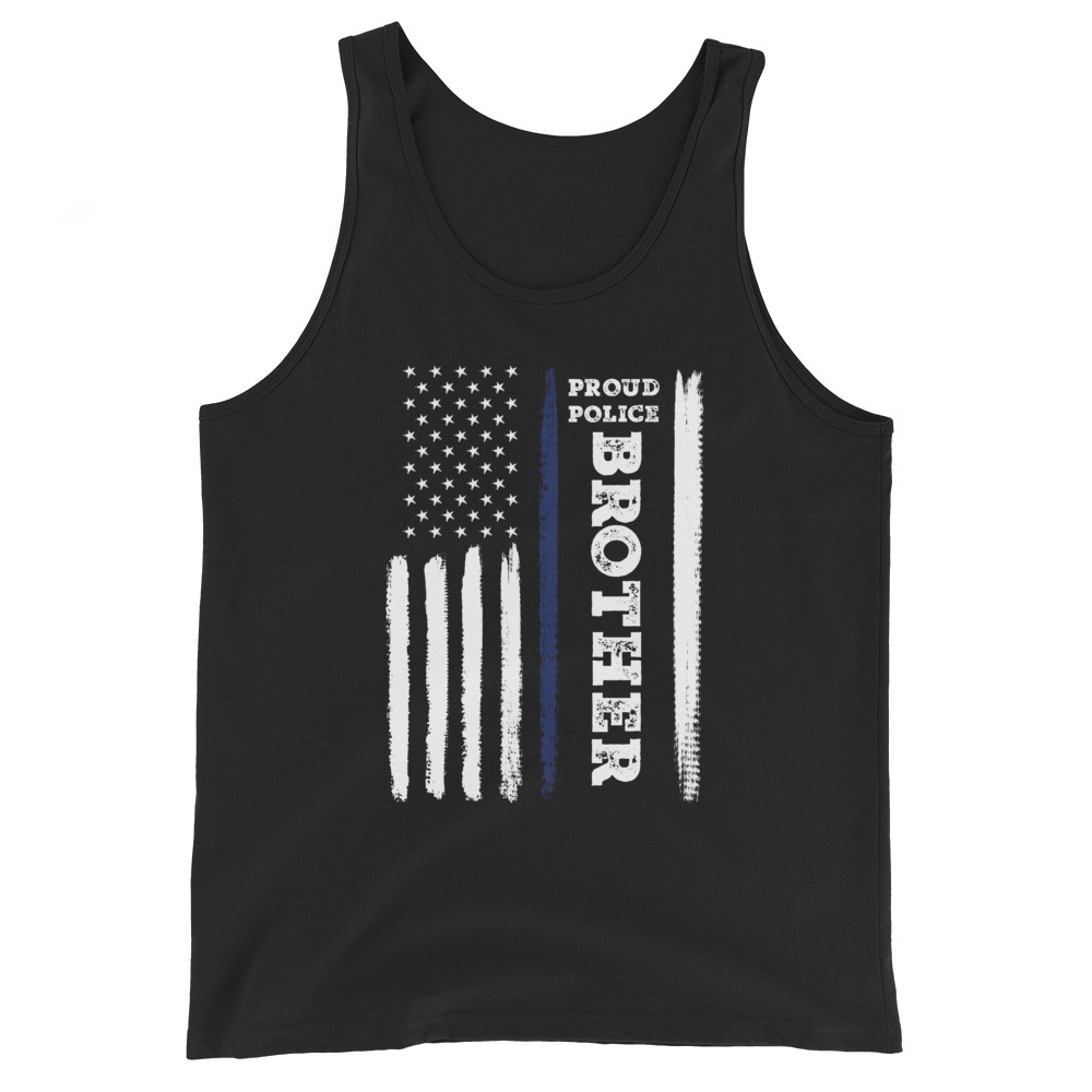 I Back The Blue Proud Police Brother Thin Blue Line Unisex Tank Top