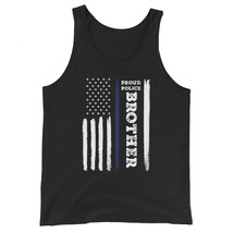 I Back The Blue Proud Police Brother Thin Blue Line Unisex Tank Top - £19.74 GBP