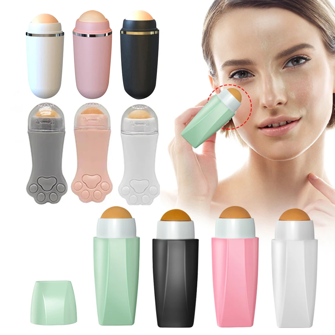 Portable Volcanic Stone Ball Skin Care Face B Absorbing Roller Reusable Facial B - $25.00