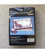 Bucilla Plastic Canvas Gallery of Stitches Checkbook Cover &amp; Keychain Kit - £15.12 GBP