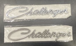 (2) PACK!!! SILVER CHROME COLOR  ( CHALLENGER ) EMBLEMS WITH ADHESIVE BA... - £46.92 GBP