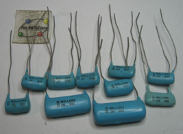 Mallory Assorted Film Capacitor Blue Radial Grab-Bag Lot - NOS Qty 10 - $6.64