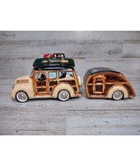 Bearfoots Jeff Fleming Woody Wagon Bear Salt &amp; Pepper Shakers *DAMAGE - ... - £8.16 GBP