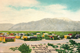 Desert Hot Springs California Smoke Tree Trailer Park Postcard - £9.53 GBP