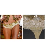 NWT Victoria's Secret Gold Floral Ivory Seduction Lace Cheeky XS S M or L  - $32.50