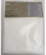 Ikea LILL Sheer Curtains 1 Pair White 110&quot; x 98&quot; New - £15.51 GBP