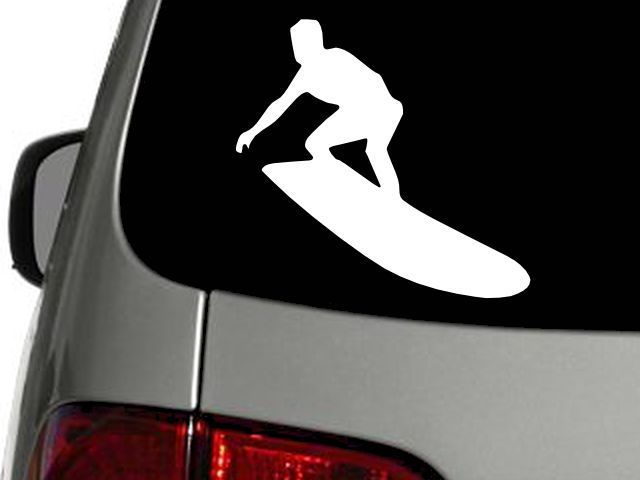SURFER SURFING Vinyl Decal Car Window Wall Truck Sticker CHOOSE SIZE COLOR - $2.77 - $5.74