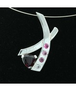 Red Purple Rhodolite Garnet Pink Spinel 925 Silver Unisex Pendant Design... - £79.73 GBP