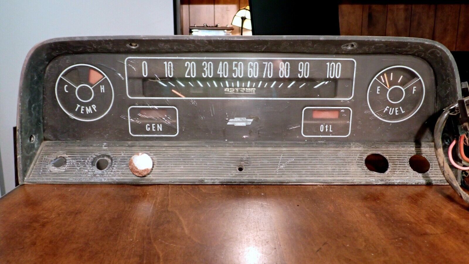 196466 Chevrolet GMC C10 Truck Instrument Gauge Cluster/ Wiring