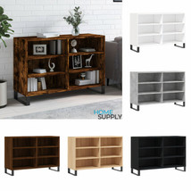 Modern Wooden Open Sideboard Storage Cabinet Unit With 6 Compartments Me... - £57.40 GBP+