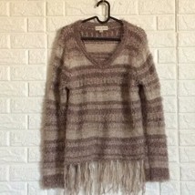 Knox rose fluffy fringed sweater - £23.51 GBP