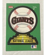 1987 Fleer Team Stickers San Francisco Giants #NNO Cincinnati Red Back - $2.95