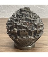 Vintage Silver Plated City of Jerusalem Paperweight Travel Souvenir KG - $34.64