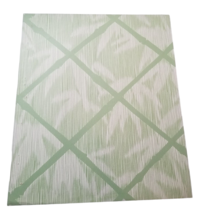 Vintage Wallpaper Sample Sheet Green Bamboo Trimz 4596 Craft Supply Doll... - £7.92 GBP
