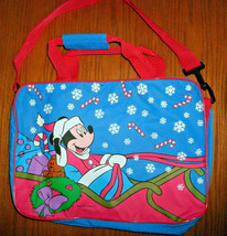 Mickey Mouse Santa softside travel suitcase bookbag w/ handles &amp; shoulder strap - £5.98 GBP