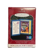 Hallmark Ornament Winnie The Pooh A Visit From Piglet Book 1998 New - $11.52