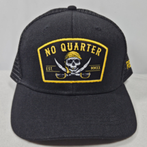NO QUARTER Pirate Skull Swords Black Trucker Hat Cap Mesh Back Snapback - £10.37 GBP