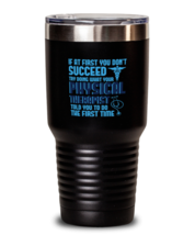 30 oz Tumbler Stainless Steel Funny if at first you don&#39;t succeed try doing  - £26.50 GBP