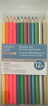 Artist&#39;s Loft Metallic and Fluorescent Pencils, Pack of 12 - $185.46 MXN