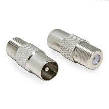 European Tv Adapter, 2 Pack Pal Male To F Female Rf Coax Connector Convertor For - £11.57 GBP
