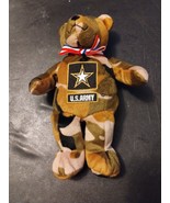 US Army Forces Camo Army Combat Uniform 9in Mini Teddy Bear US Army Embr... - £10.96 GBP