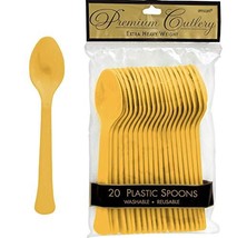 Amscan Tableware Premium Plastic Forks, One Size, Sunshine Yellow - $2.99