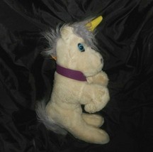 14&quot; Vintage Dan Brechner White &amp; Purple Baby Unicorn Stuffed Animal Plush Toy - £18.92 GBP