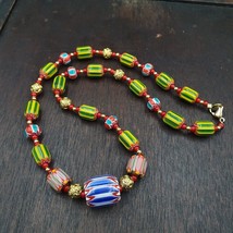 Collana di perle veneziane YCH-7 stile veneziano chevron e cuore bianco - $785.15 MXN