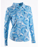 NWT Ladies IBKUL ALISSA BLUE & WHITE Long Sleeve Polo Golf Shirt size XL - $67.67 CAD
