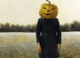 Framed canvas art print giclee Pumpkinhead Self Portrait Jamie Wyethb horizontal - $39.59+