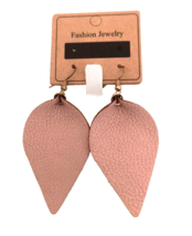 New Fashion Jewelry Women&#39;s Drop  Earrings Imitation Leather Mauve 2 1/4... - $8.91