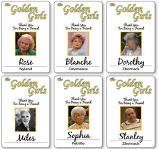 6 Pc Golden Girls Cast Name Badges Tags Halloween Cosplay Pin Back - $80.24