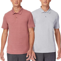 32 Degrees Cool Men&#39;s Polo T-shirt 2 Pack , Color: Rose Wood &amp; Grey  , M... - £15.52 GBP